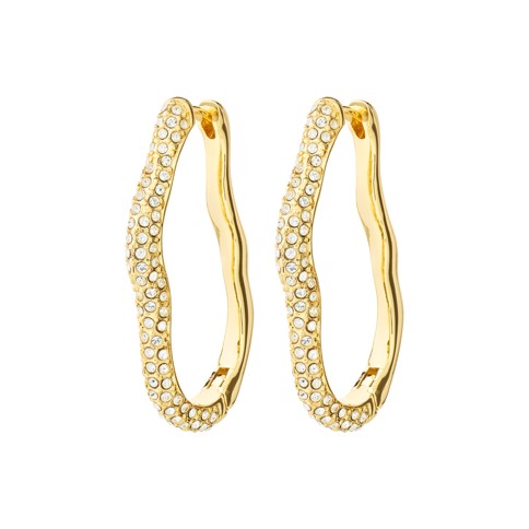 PILGRIM - AVOLA Hoop Earrings - Gold-Plated - 40 mm