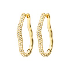 PILGRIM - AVOLA Hoop Earrings - Gold-Plated - 40 mm