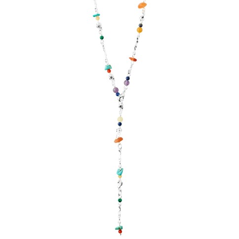 PILGRIM - TRACE Necklace - Silver-Plated/Multi - 60 cm