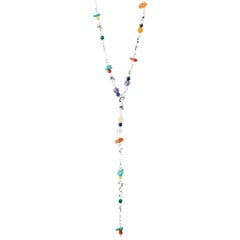 PILGRIM - TRACE Necklace - Silver-Plated/Multi - 60 cm