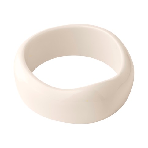 PILGRIM - AASE Maxi Bangle - Ivory - 65 x 65 mm