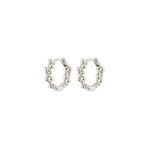 PILGRIM - SOLIDARITY Small Bubbles Hoops - Silver Plated - 15 mm