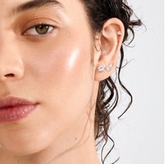 PILGRIM - MILLIE Crystal Earrings 3-in-1 Set - Gold-Plated - Diameter 4 mm/5 mm/6 mm
