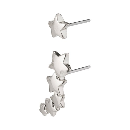 PILGRIM - AVA Star Earrings - Silver Plated - 20 mm