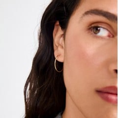 PILGRIM - SANNE Medium Hoop Earrings - Gold-Plated - 26 mm