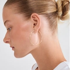 PILGRIM - SANNE Large Hoop Earrings - Gold-Plated - 45 mm
