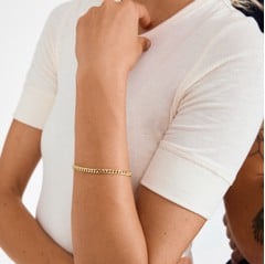 PILGRIM - FUCHSIA Curb Chain Bracelet - Gold-Plated - 16 + 3 cm