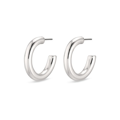 PILGRIM - MADDIE Chunky Hoop Earrings - Silver-Plated - 25 mm
