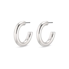 PILGRIM - MADDIE Chunky Hoop Earrings - Silver-Plated - 25 mm