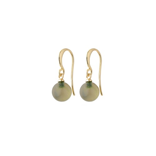 PILGRIM - Goldie Earrings - Green - 22 mm