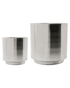House Doctor - Plant Pot HDBailey - Silver Finish - Two Sizes - E
