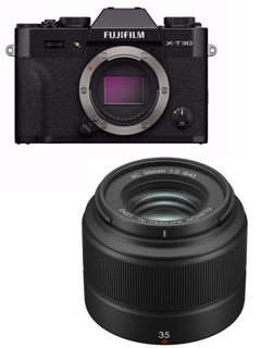 Fujifilm - X-T30 III & XC 35mm F2.0 - 26MP Kamerapakke med 6.2K Video - Bundle
