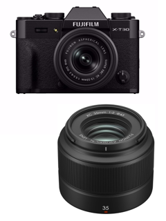 Fujifilm - X-T30 III & XC 35mm F2.0 - 26MP Kamera-Set mit 6.2K Video - Bundle