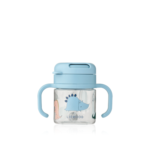 Liewood - Kai Tritan Straw Cup - Dino roar / Sandy - 280ml