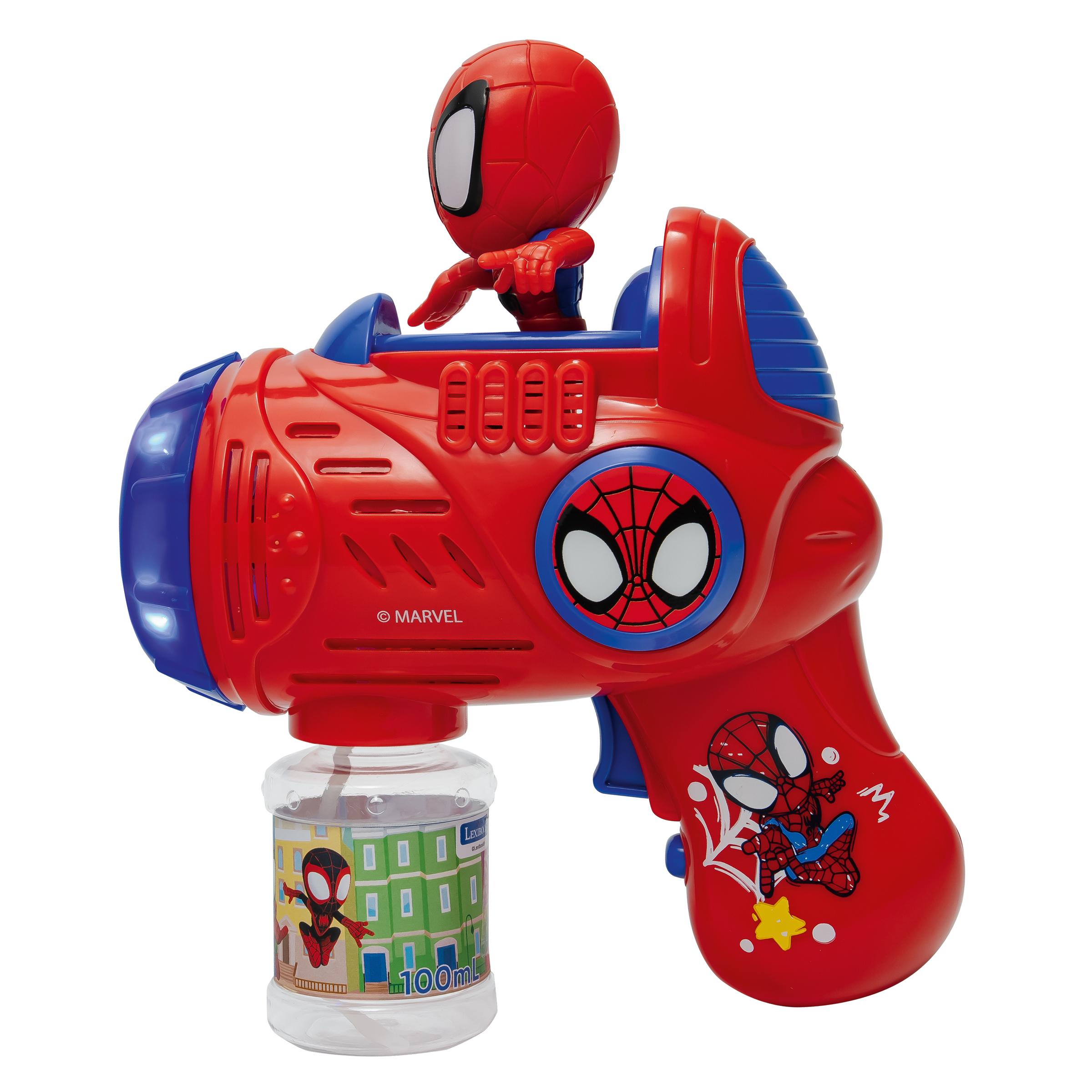 Lexibook - Bellenpistool serie - Spidey Bellenblaaspistool met licht- en geluidseffecten