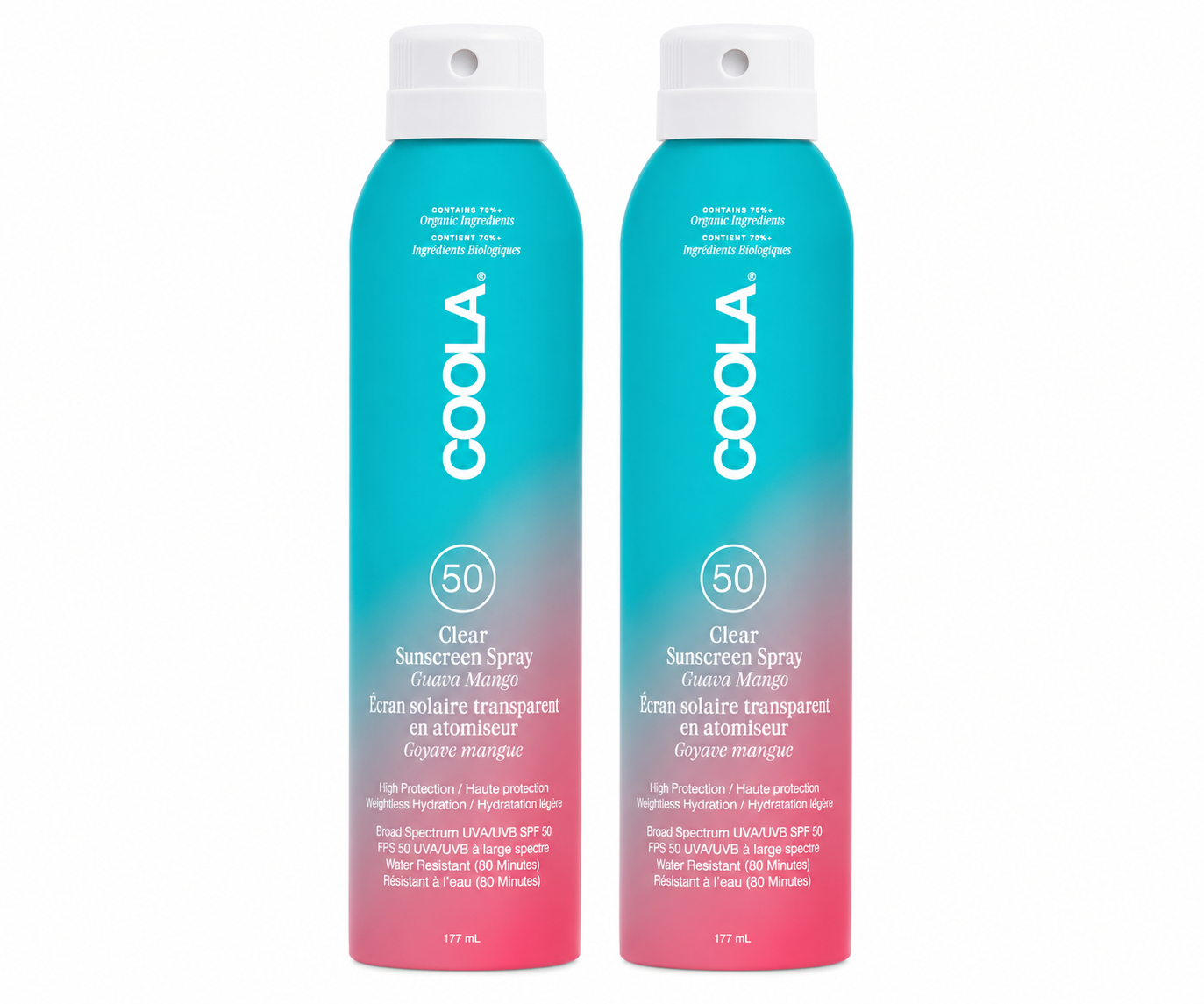 Coola - Classic Body Spray Sunscreen Guava Mango SPF50 - 2x177 ml