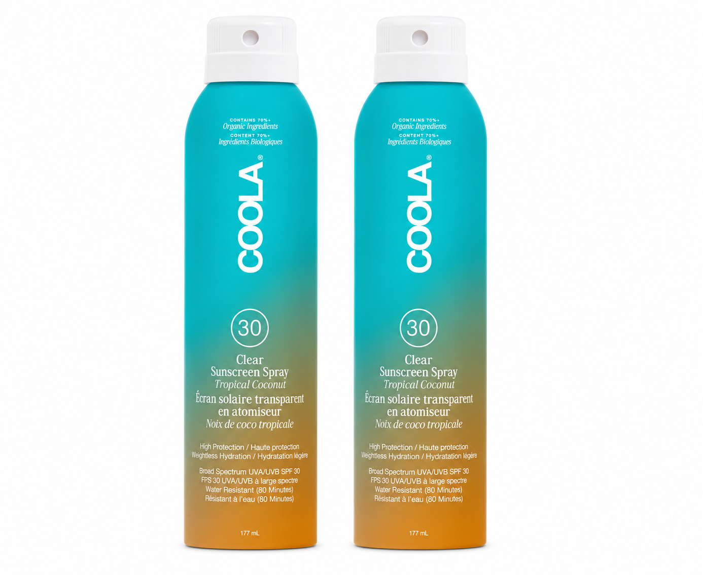 Coola - Classic Body Spray Sunscreen Tropical Coconut SPF30 - 2x177 ml