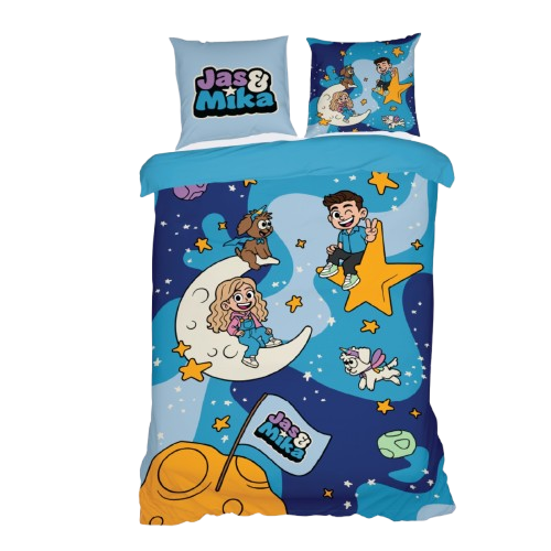 FIRSTGRADE - Jas&Mika Bedsheet Blue - 140 x 200 cm (26-JM-BEDSHEET