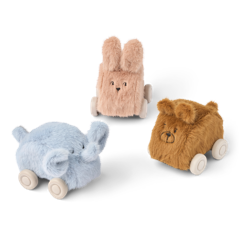 Liewood - Ansel Plush Car 3-pack, Pale tuscany Mix (LW21100-2947)