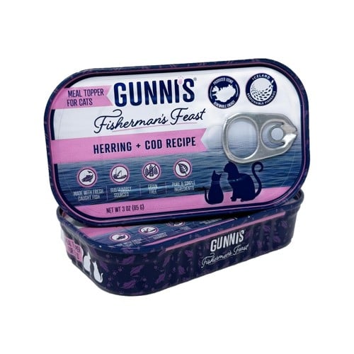 Gunnis - 17 x Toppers Herring & Cod, Cat - 85 g
