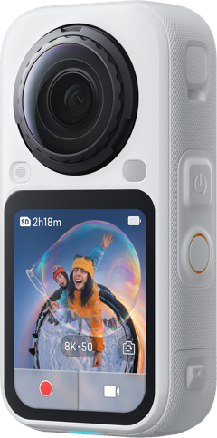 Insta360 - X6 8K 360° Actionkamera - 10-bit Farger & Dolby Vision - Standbard - Bundle