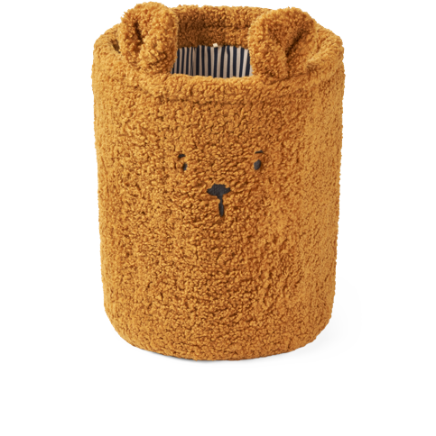 Liewood - Morley Bear Pile Basket - Golden caramel - One size