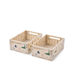 Liewood - Weston Printed Storage Box - Dino roar / Sandy - One size