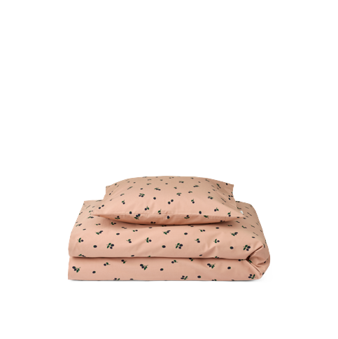 Liewood - Carmen Baby Printed Bedding - Mini Berry / Pale Tuscany - 70 x 100