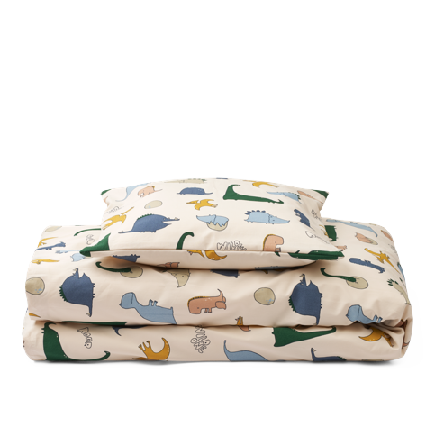 Liewood - Carl Adult Printed Bedding - Dino roar / Sandy - 140 x 200