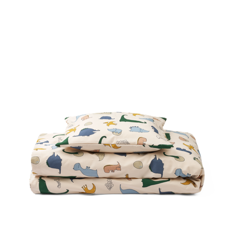 Liewood - Ingeborg Junior Printed Bedding - Dino Roar / Sandy - 100 x 140