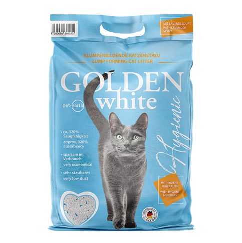 GOLDEN white  - Hygienic cat litter 14kg
