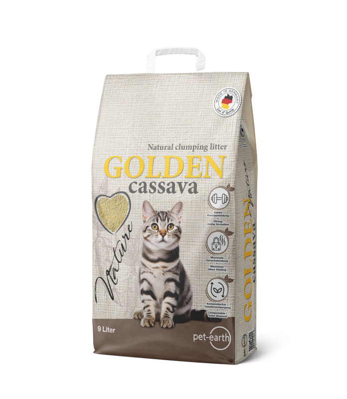 GOLDEN cassava - Nature -  9 liter catlitter