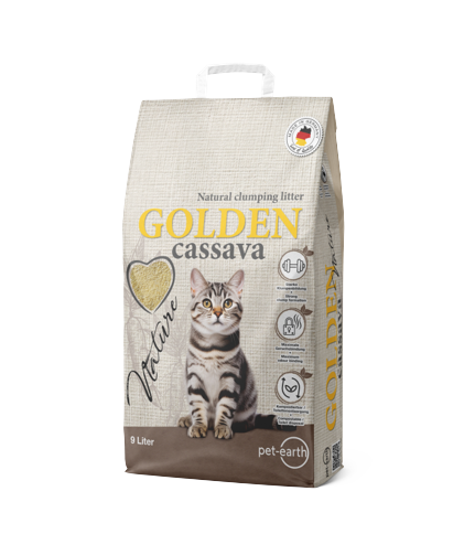 GOLDEN cassava - Nature -  9 liter catlitter