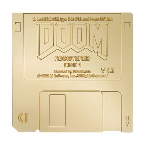 DOOM - Floppy Disk Limited Edition Imitation Gold Replica