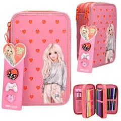 Topmodel - Trippel Pennal m/silicone charms PIN IT