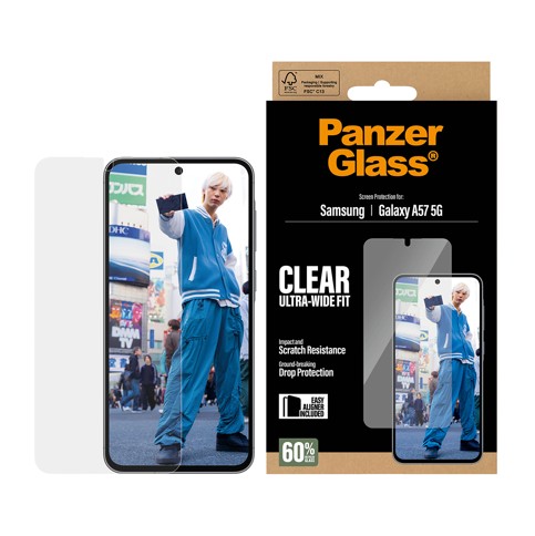 PanzerGlass - Screen Protector Samsung Galaxy A57 5G - Ultra-Wide Fit w. EasyAligner