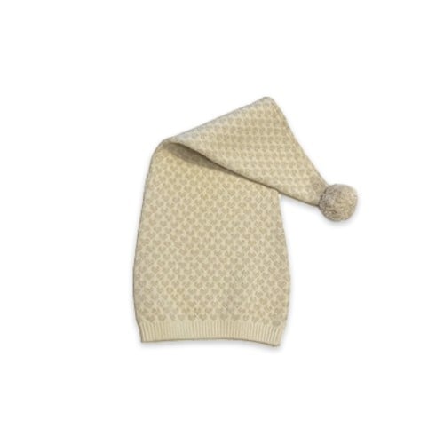 Smallstuff - Pixie Hat - Off-white with Golden Hearts - 3-5 Years