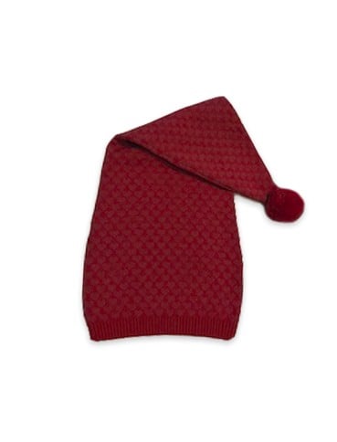Smallstuff - Pixie Hat - Red with Pink Hearts - 0-1 Years