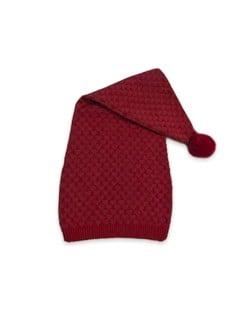 Smallstuff - Pixie Hat with Pink Hearts - Red - 1-2 Years