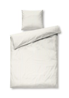 Juna - Soft Påslakanset - Off-White/Caramel - 140x220 cm