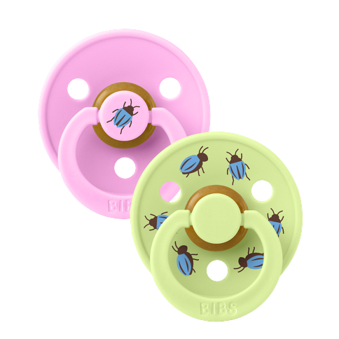 BIBS - Studio Colour Pacifier Beetle Mix - Ballet/Matcha - Size 2