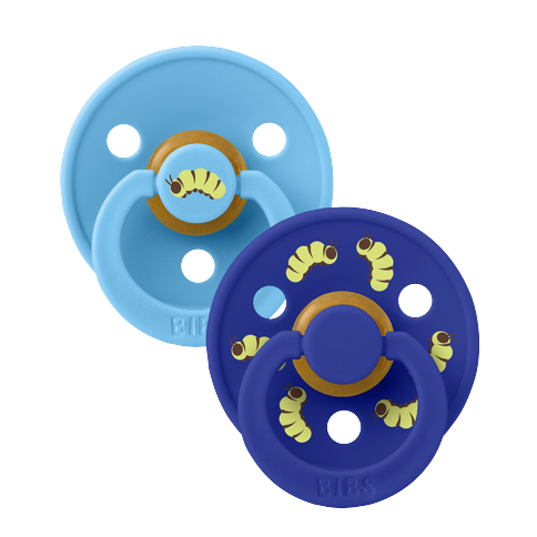 BIBS - Studio Colour Pacifier Caterpillar Mix - Breeze/Sonic - Size 1