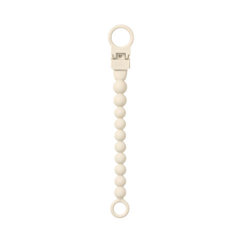 BIBS - Pacifier Clip Beaded - Ivory - Onesize