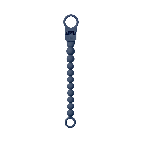 BIBS - Pacifier Clip Beaded - Steel Blue - Onesize