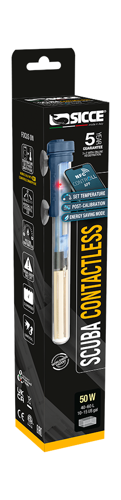 Sicce - SCUBA CTL Contactless Smart Energy Saving Heater - 50W