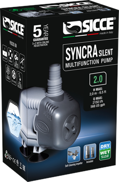 Sicce - SYNCRA 2.0 WET & DRY - 2150L/H - 100% Made in Italy