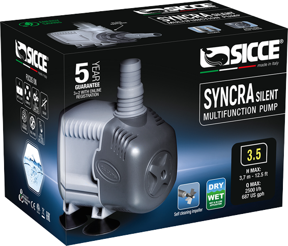 Sicce - SYNCRA 3.5 Wet & Dry Pump - 2500L/H