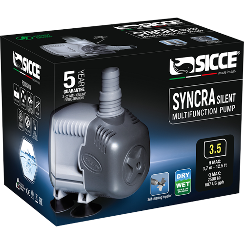 Sicce - SYNCRA 3.5 Wet & Dry Pump - 2500L/H