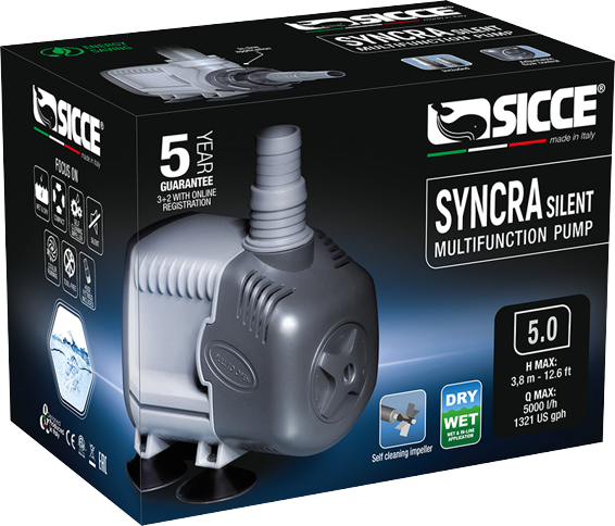Sicce - Syncra 5.0 Wet & Dry Pump - 5000L/H