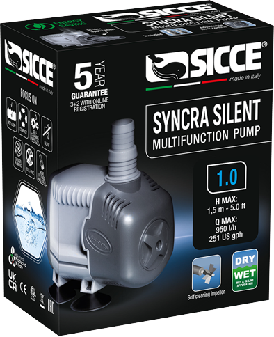 Sicce - SYNCRA Silent  1.0 Wet & Dry Pump - 950L/H